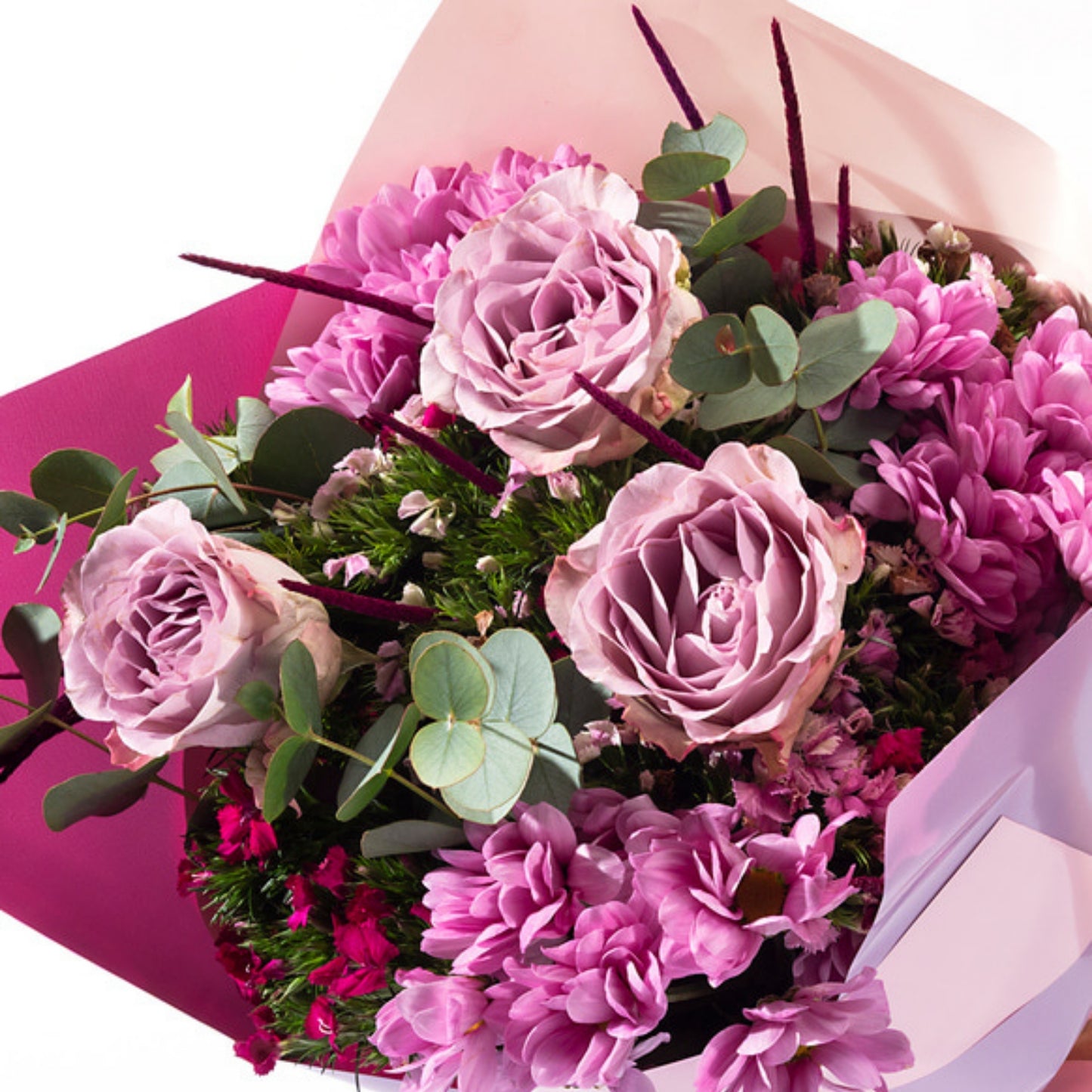 Pastel Poetry – Lila Bukette Gül ve Papatya