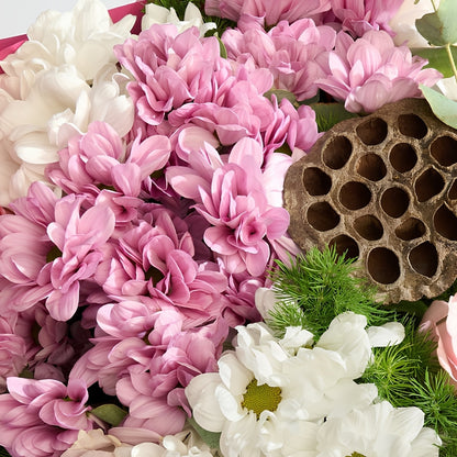 Daisy Rose Bouquet – Pembe Beyaz Papatya ve Gül Buketi