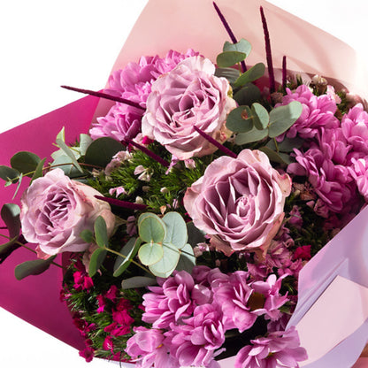 Pastel Poetry – Lila Bukette Gül ve Papatya
